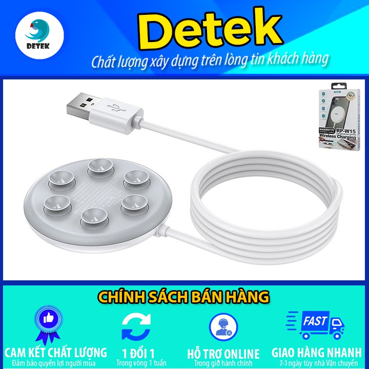 Đế sạc nhanh không dây Remax RP-W15 Max 10W tích hợp hít cố định