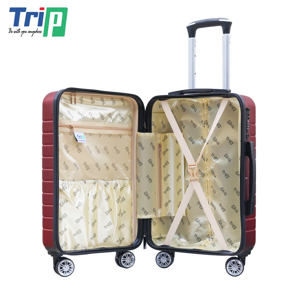 [Mã LT150 giảm 150k đơn 699k] Vali nhựa TRIP PC911 Size 20inch xách tay lên máy bay bảo hành 5 năm chinh hãng