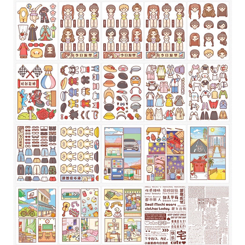 Miếng dán trang trí tủ quần áo dễ thương cho bé gá