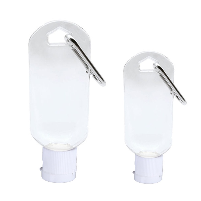 Chai Nhựa Rỗng Trong Suốt Kèm Móc Khóa Dùng Đựng Nước Rửa Tay Khi Đi Du Lịch