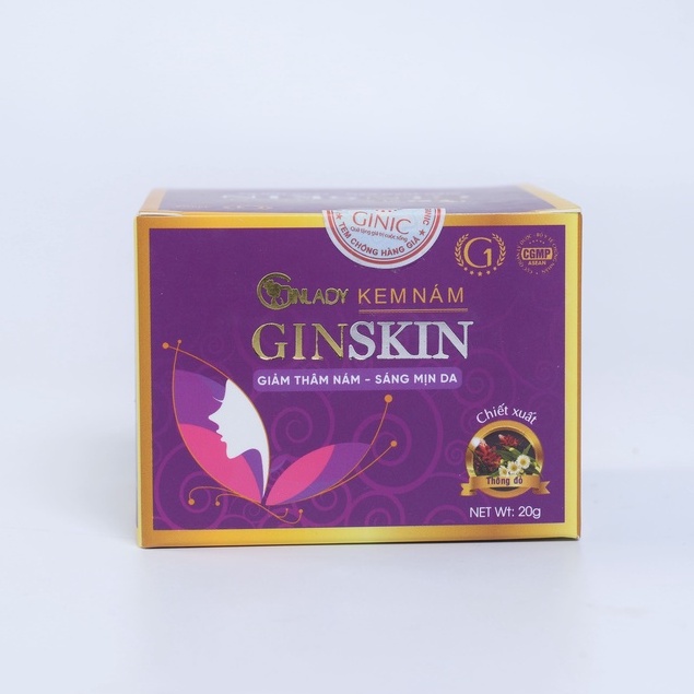 Kem Nám GINSKIN 20G – Tác Động Trực Tiếp Trên Bề Mặt Da, Giảm Nám Hiệu Quả, Kem Bôi Cả Ngày Lẫn Đêm