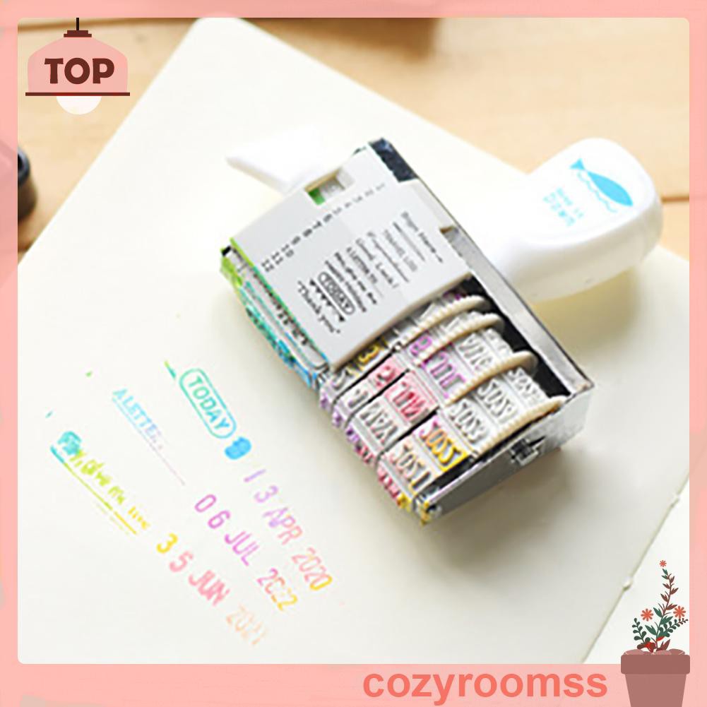 COZYR Vintage DIY Date Wheel Stamp Scrapbooking Album Craft Decor Rolling Stamp