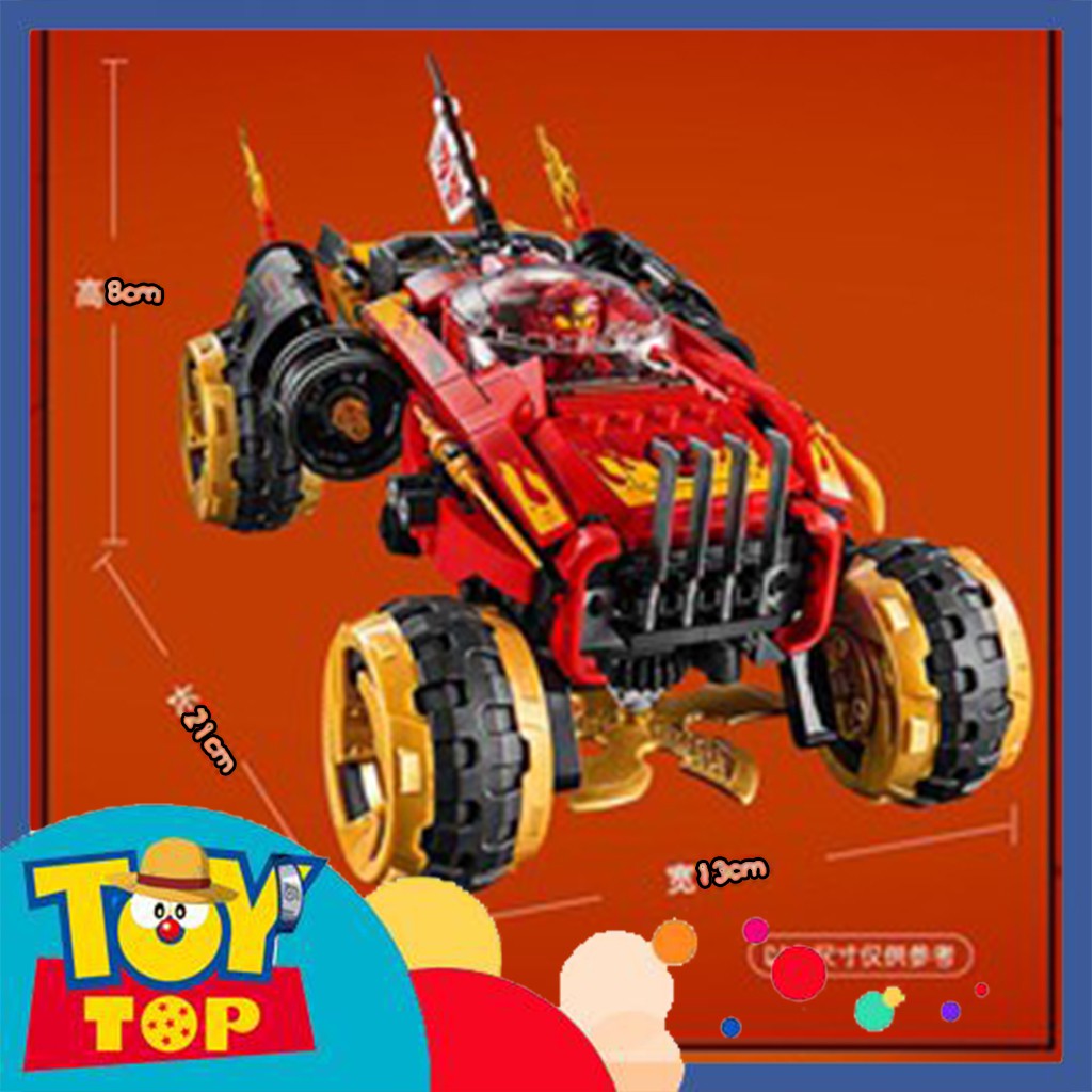 Đồ chơi ghép ninja Season 11 lắp ráp siêu xe địa hình chiến xa Katana 4x4 xếp hình Zimo 44001