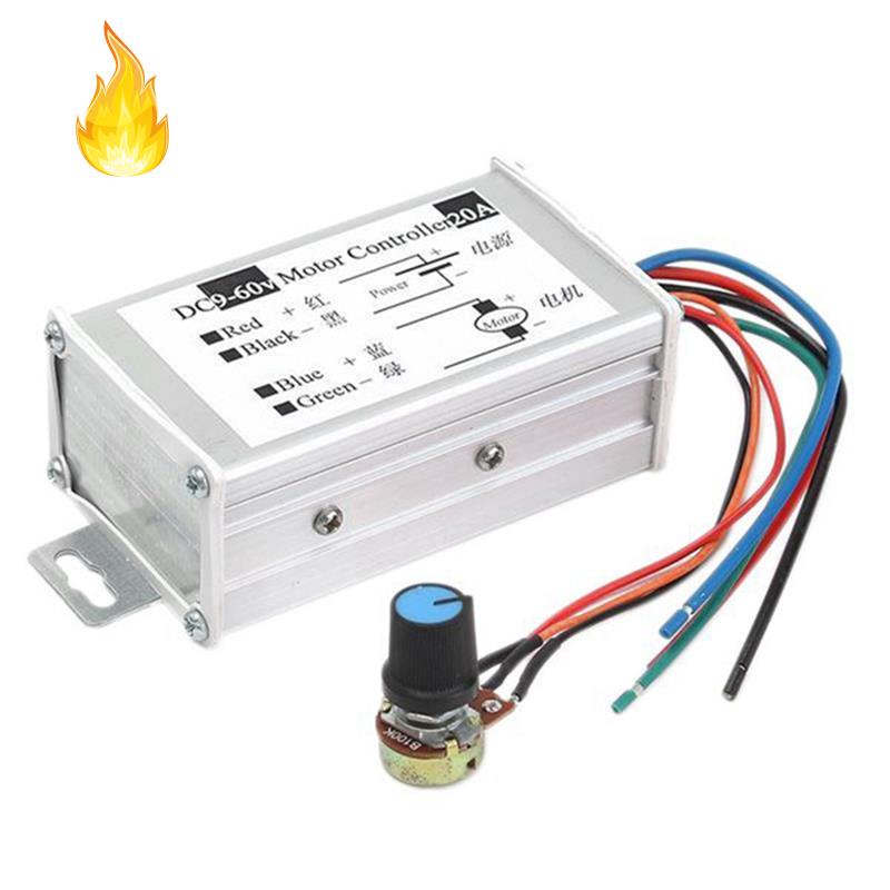 Bộ Điều Khiển Tốc Độ Động Cơ DC9V 12V 24V 48V 60V 20A PWM 0-1200W