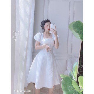 Đầm Gấm Thiết Kế Tay Phồng