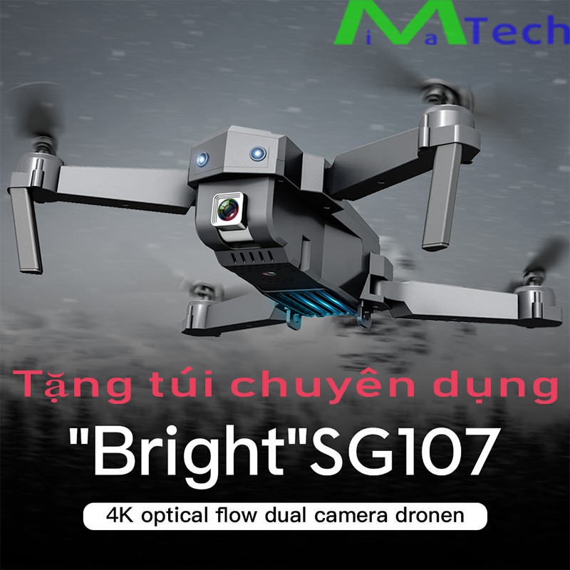 Flycam full HD 4K camera kép tự động chụp ảnh quay phim, gấp gọn tiện lợi di chuyển, tặng túi chuyên dụng