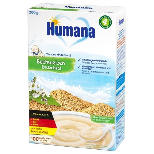  GIAO NGAY

Bột dinh dưỡng ăn dặm Humana sữa Kiều Mạch Humana Getreidebrei Buchweizen

(Date 2021)