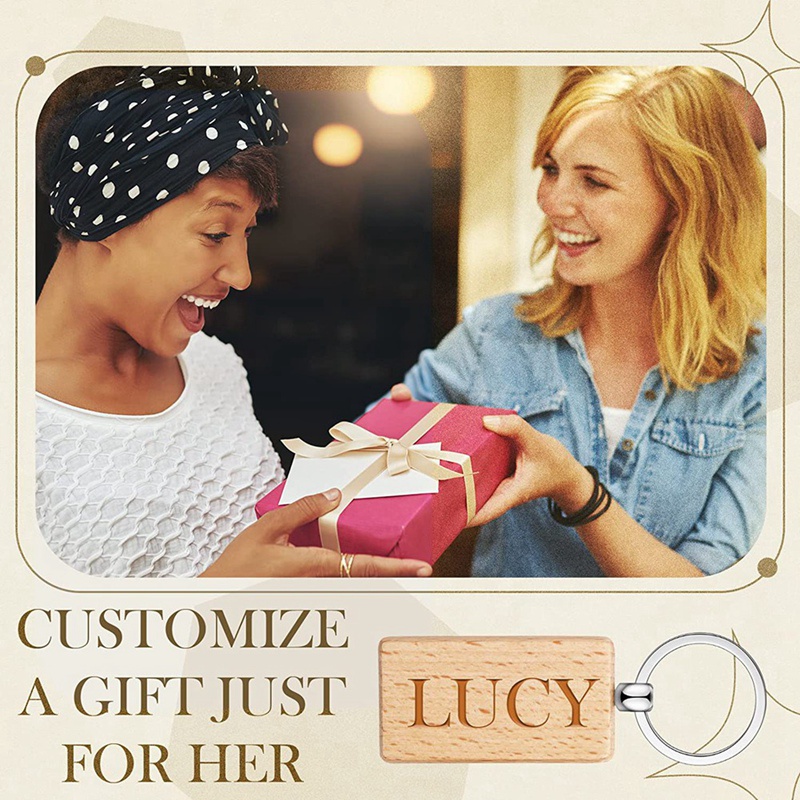 Set 50 Móc Chìa Khóa Gỗ Chưa Hoàn Thành Dùng Làm Móc Khóa DIY