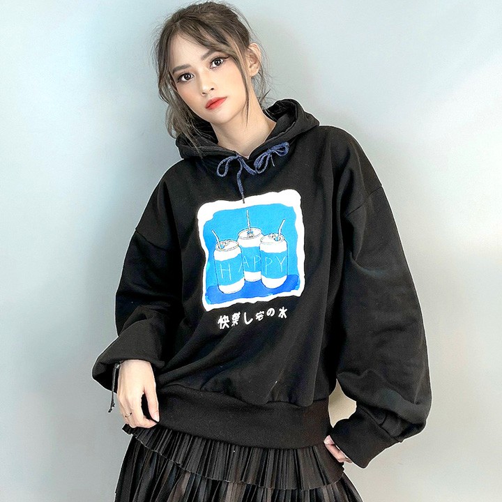 ÁO HOODIE - ÁO KHOÁC NỈ NGOẠI Tay Phồng Form Dơi (HD2230 - LON HAPPY) | BigBuy360 - bigbuy360.vn