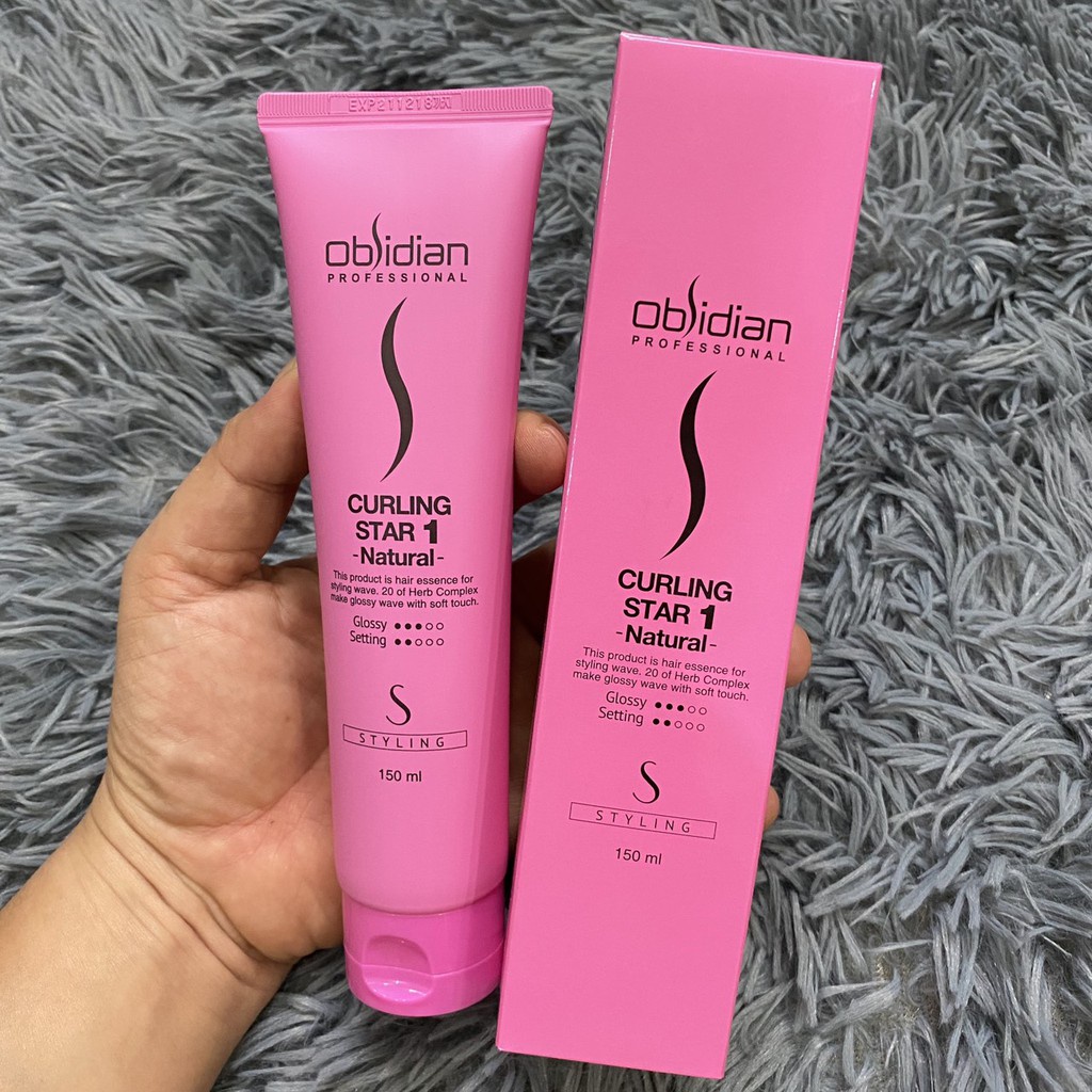 Gel bóng tạo kiểu tóc uốn xoăn tự nhiên - Obsidian Curling Star 1 Natural 150ml