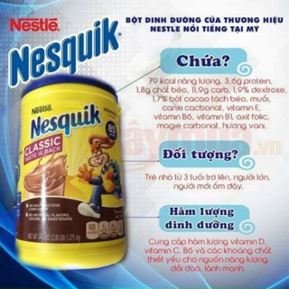 Bột Chocolate Nestquik Mỹ