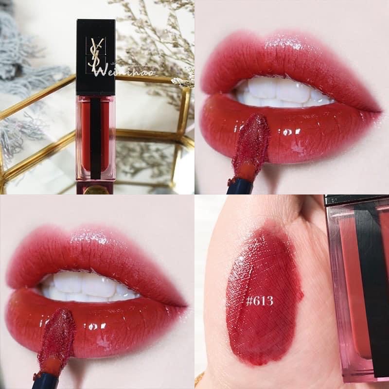 Son YSL Rouge Pur Couture Vernis À Lèvres Fresh Glossy Stain - màu 610, 612, 613, 617, 618
