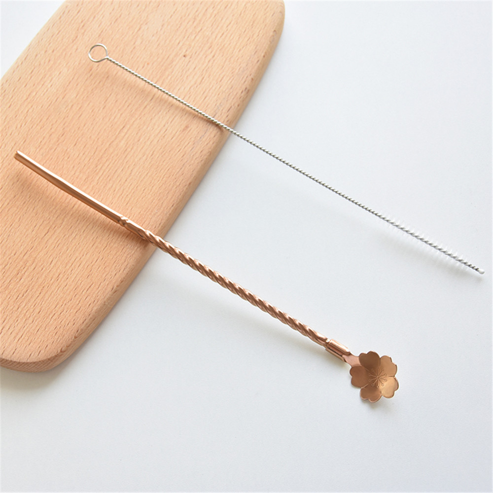 Thìa thép không gỉ 304 mạ titan dùng để khoáy thức uống trà sữa cà phê