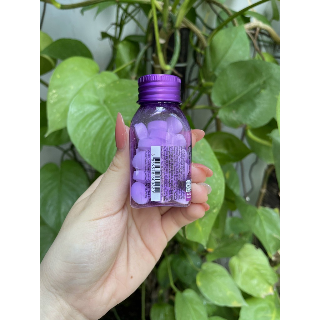 Kẹo The Không Đường Hương Nho PLAY MORE Cooling Grape (Lọ 22g tím)