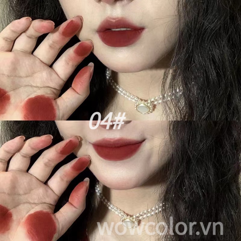 [Hàng mới về] Son môi ZUK kết cấu mờ dưỡng ẩm mềm mại kháng nước trang điểm lâu trôi/Son kem ZUK Màu Nhung Sương Lì Mịn