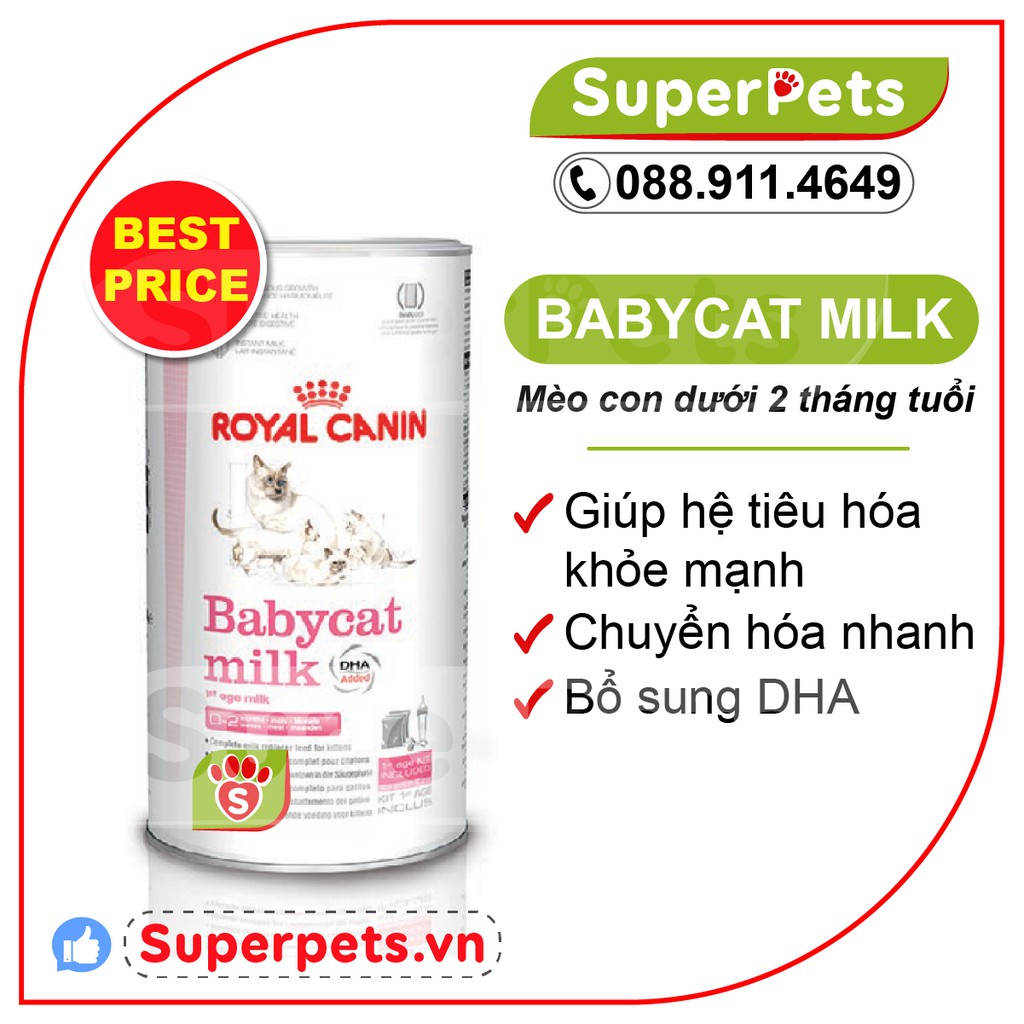 [ CHÍNH HÃNG ] Babycat milk Sữa Bột Cho Mèo Con Royal Canin Siêu Dinh Dưỡng Gói 100g