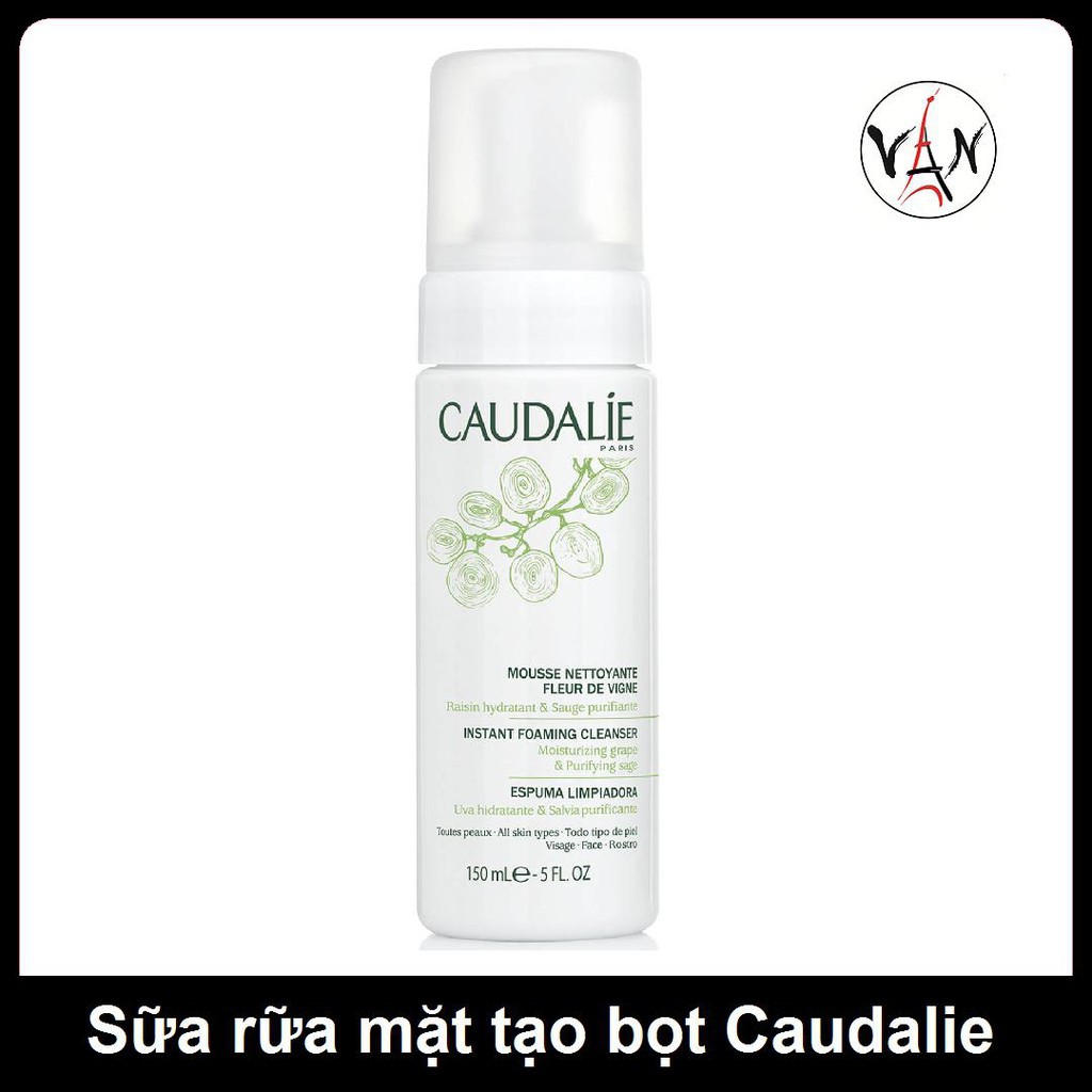 [ Caudalie] Sữa rửa mặt dạng bọt Caudalie instant foaming cleanser 150ml