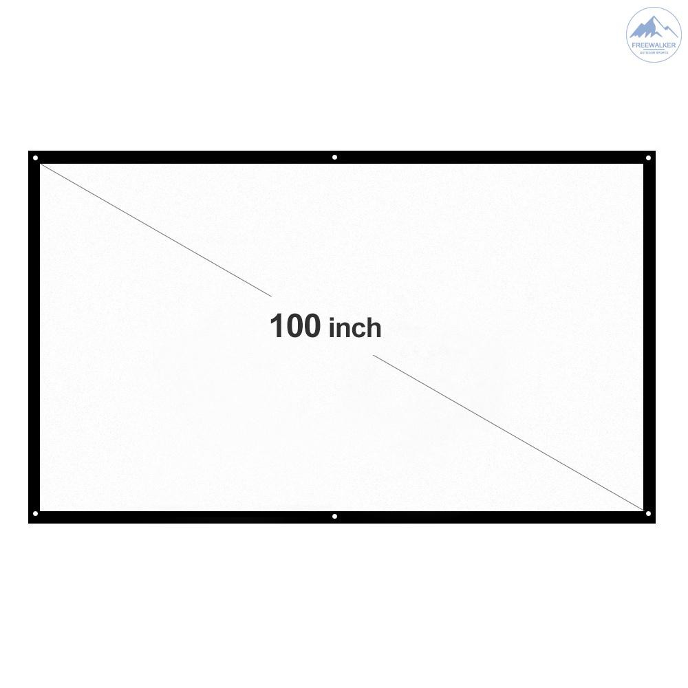 Màn hình máy chiếu di động H100 100 '' HD 16: 9 100 inch màu trắng có thể gập lại