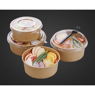 300 cái - Tô Giấy Bát Giấy 750 - 1050ml Nâu(kraft)