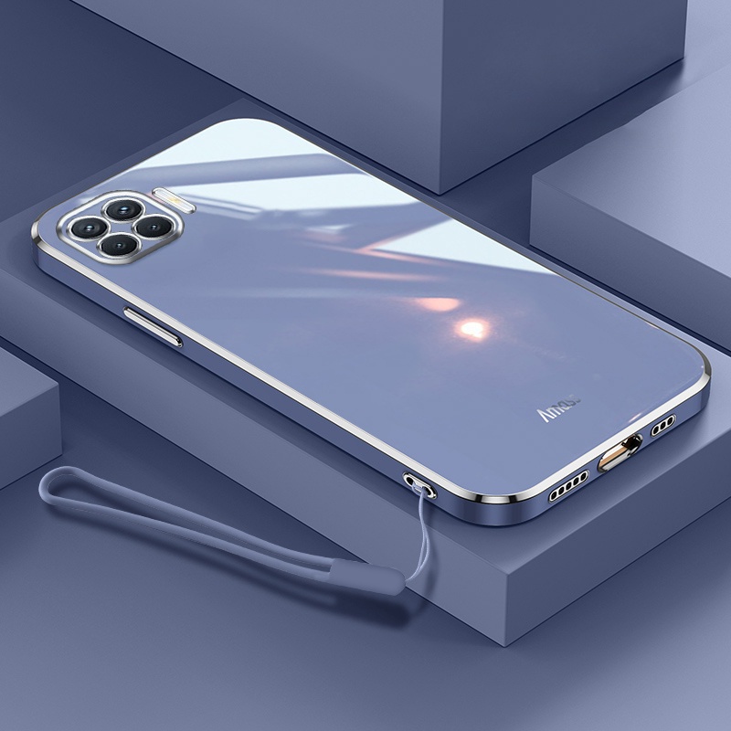 Ốp Điện Thoại Silicon Hình Máy Ảnh Có Dây Đeo Cho OPPO A93 A73 2020 F17 A83 Reno 4F F17 Pro