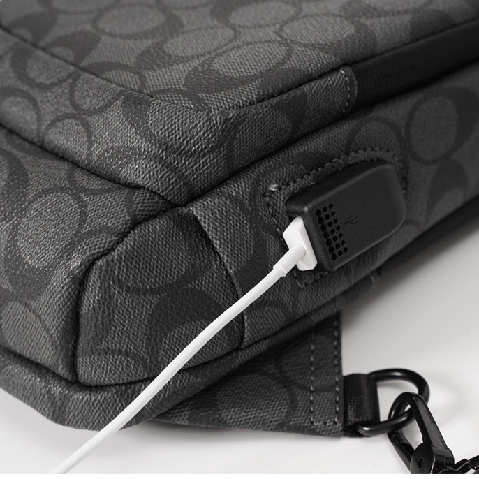 Túi Đeo Chéo Nam Nữ Đa Chức Năng 💥 FREESHIP 💥 Túi Đeo Chéo Da PU Tích Hợp Sạc USB, Mã Khóa Chống Trộm, Chống Nước