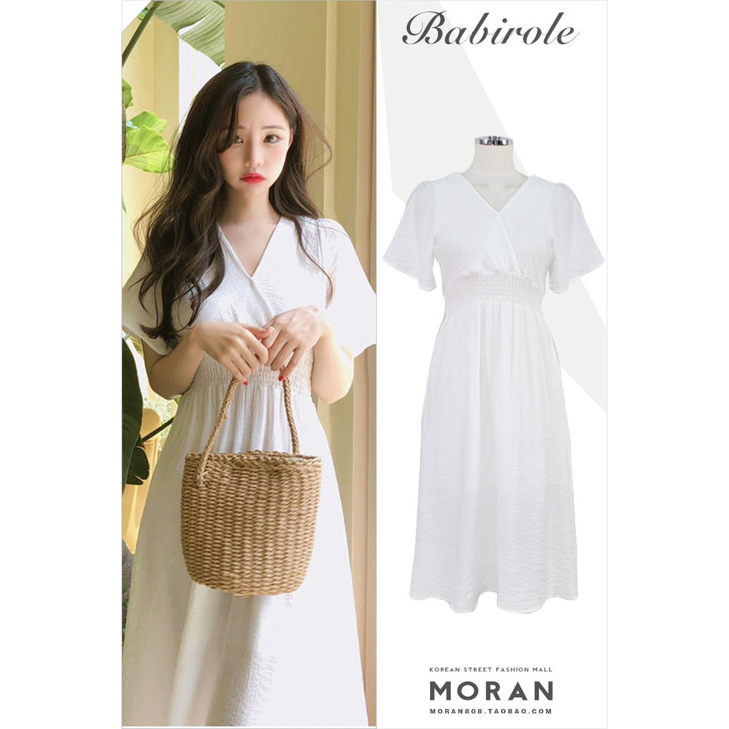 Váy trắng chun eo sang chảnh MORAN- Kèm ảnh thật (ORDER) | BigBuy360 - bigbuy360.vn