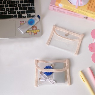 Ví đựng tiền xu trong suốt dáng ngắn phong cách đáng yêu dành cho nữ