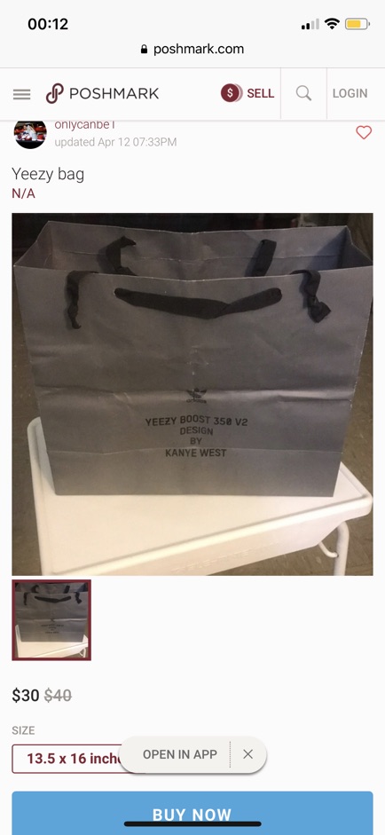 YEEZY BAG CHÍNH XÁC( Túi giấy yeezy adidas chính hãng)