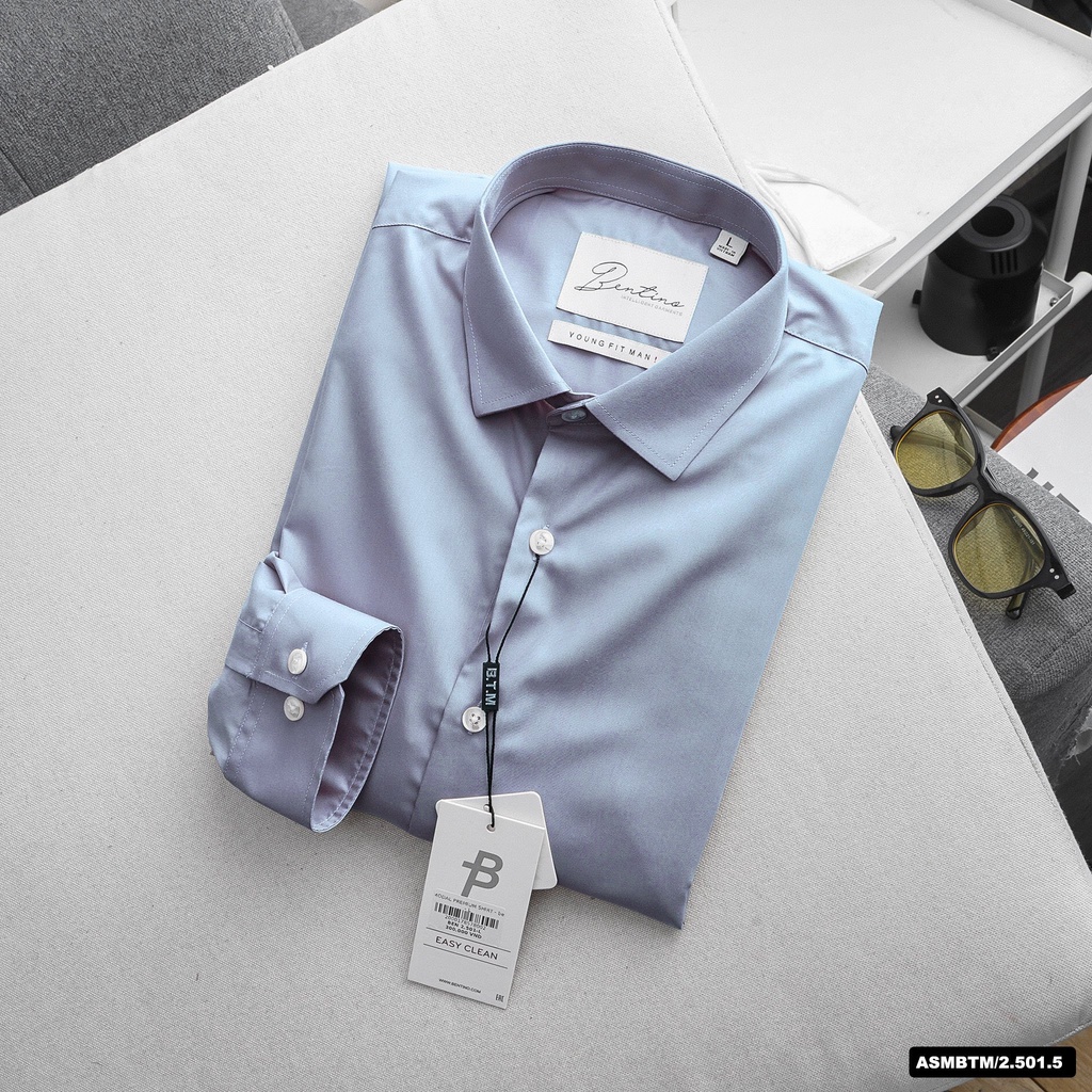 Áo sơ mi nam dài tay trẻ trung với chất liệu modal chống nhăn, mịn mát, form slim fit B501