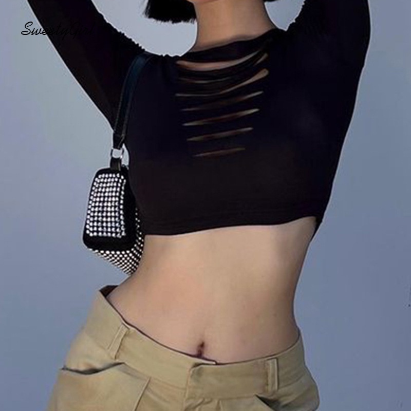 Áo Thun Tay Dài Cổ Tròn Màu Trơn Dáng Ôm Thời Trang 2022 Dành Cho Nữ