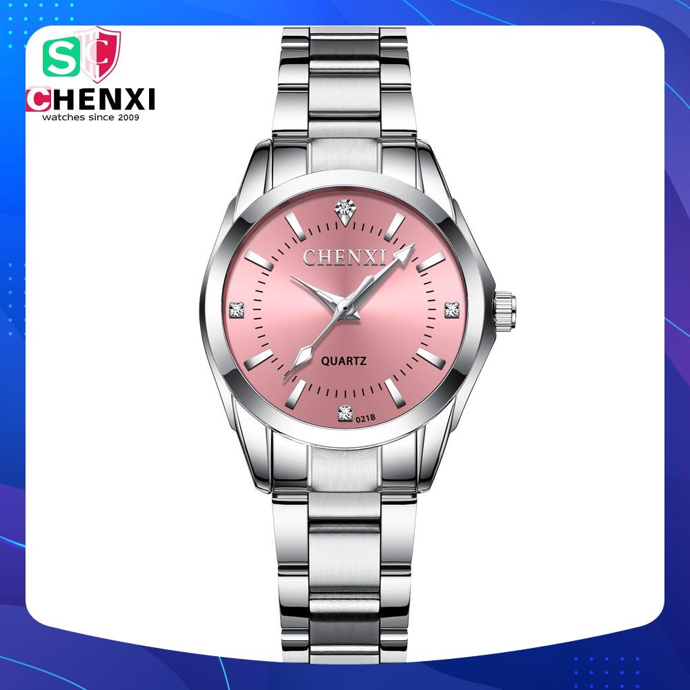 Đồng Hồ Nữ CHENXI Giá Rẻ Dây Kim Loại Cao Cấp Mặt Đồng Hồ Đính Đá Đẹp,chống vô nước,Bảo hành 12