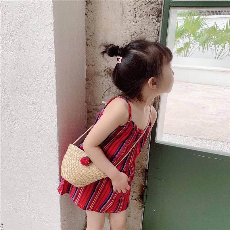 Bé gái mùa hè đầm bé đầm bông dễ thương cô ăn mặc Hàn quốc 3pf4vb