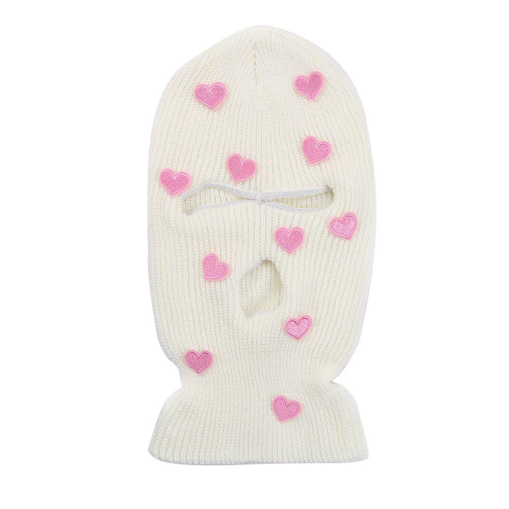 Mũ Trùm Đầu Dệt Kim Thiết Kế 3 Lỗ Phong Cách Hip Hop