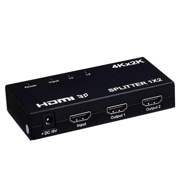 [Mã ELHACE giảm 4% đơn 300K] Bộ Chia HDMI 1 Ra 2 4k*2K - Loại Mạch Dài, Có Nguồn Rời