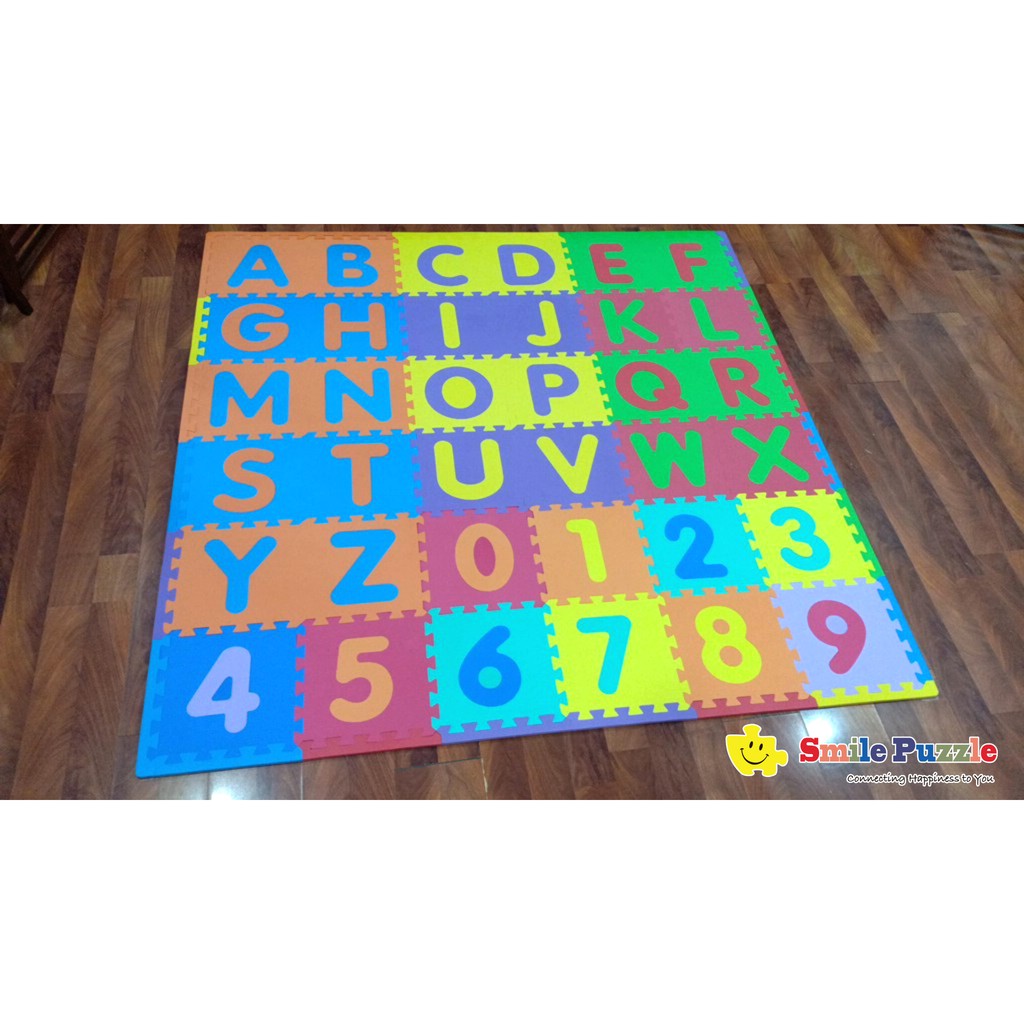 THẢM XỐP CAO CẤP CHO BÉ SMILE PUZZLE - CHỮ SỐ - KHÔNG MÙI - TIÊU CHUẨN CHÂU ÂU