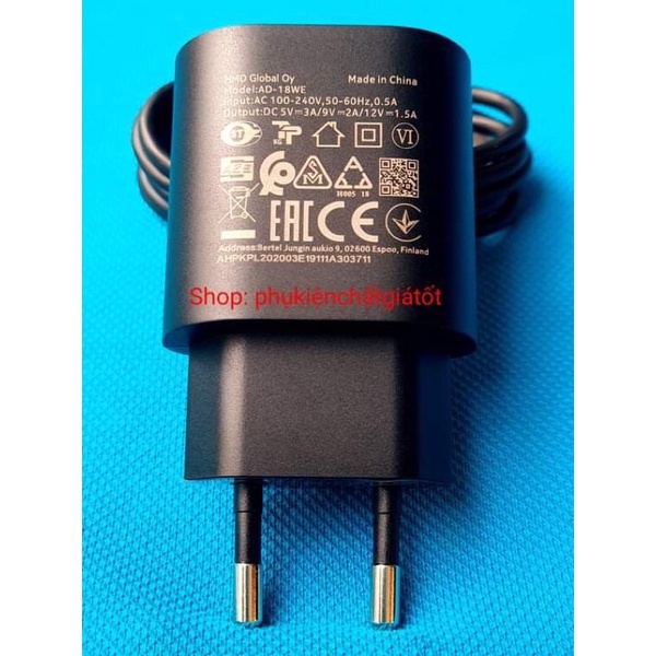 Bộ sạc nhanh 18W NOKIA  G11, G21, G50, X10, T20, T21, 8.1, 8.3... mới 100%