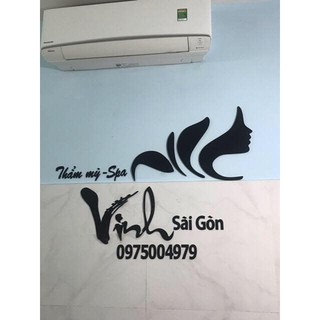 Combo chữ trang trí alu đen cắt theo mẫu và keo dán