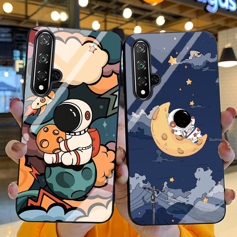 Ốp Lưng HUAWEI NOVA 5T Ốp kính bóng cao cấp Phi Hành Gia
