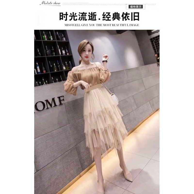 CHÂN VÁY XẾP LY LƯỚI XẾP TẦNG CẠP CHUN | BigBuy360 - bigbuy360.vn