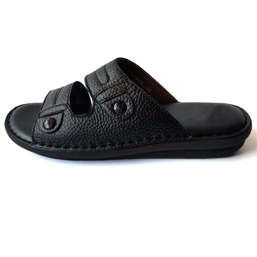 Dép Da Nam Da Bò, Dép Nam 2 Quai Da Bò Thật Cao Cấp HKT Shop DN256