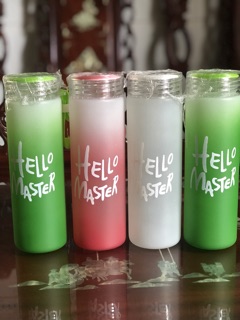 Set 5 Bình thuỷ tinh hello master 450ml