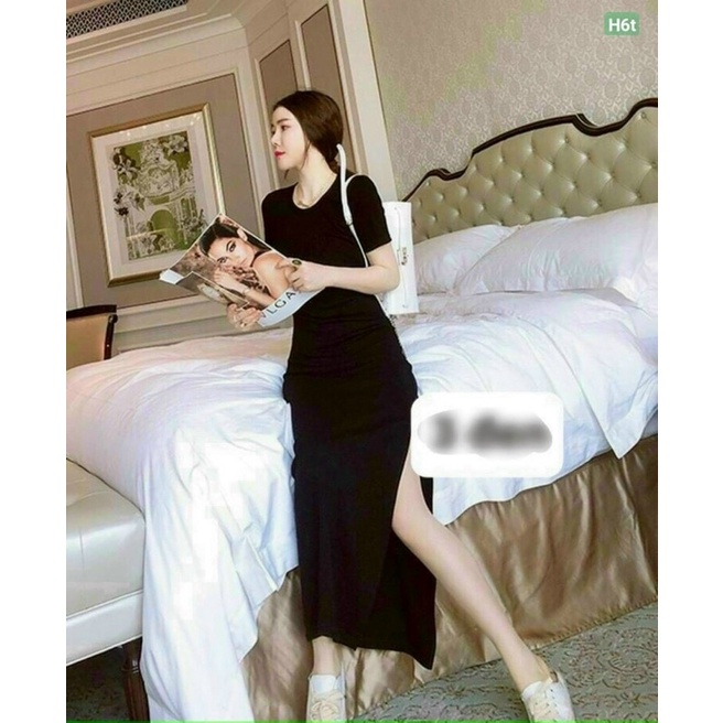 Đầm body thun gân siêu tôn dáng TRIPBLE T DRESS - Free size dưới 55kg - MS88HD
