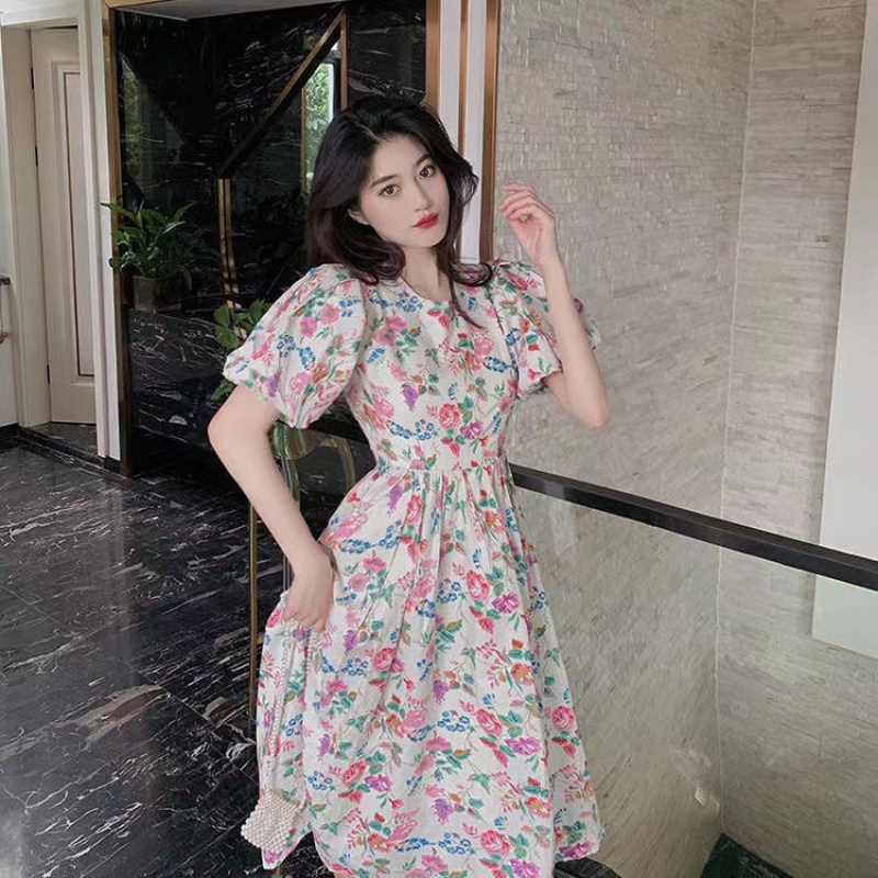 Đầm Dáng Dài Phong Cách Pháp Thời Trang Mùa Hè 2022 Plus Size Lớn Cho Nữ