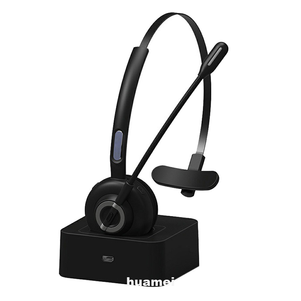 Call Center Video Conference Truck Driver Wireless Rechargeable Noise Cancelling Business Handsfree Bluetooth Headset