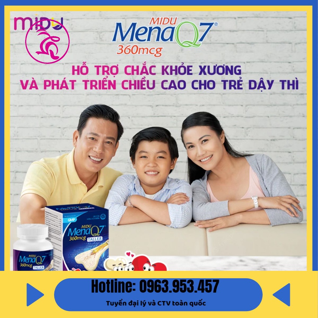Thực phẩm hỗ trợ tăng chiều cao cho trẻ Midu MenaQ7 360