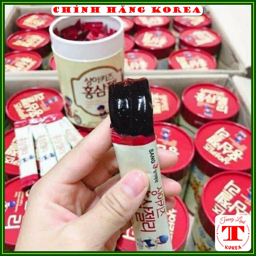Thạch hồng sâm baby Sanga hàn quốc, hộp 30 gói - Thạch hồng sâm cho bé tăng chiều cao, tăng đề kháng - tranglinh
