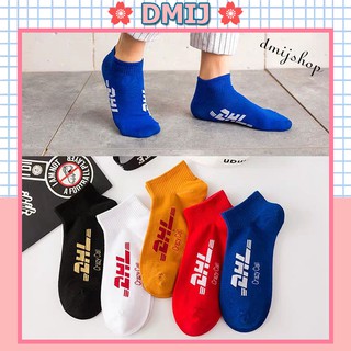 Set 5 đôi vớ nam cổ thấp nhiều màu vớ nam cổ thấp chữ DHL TN17