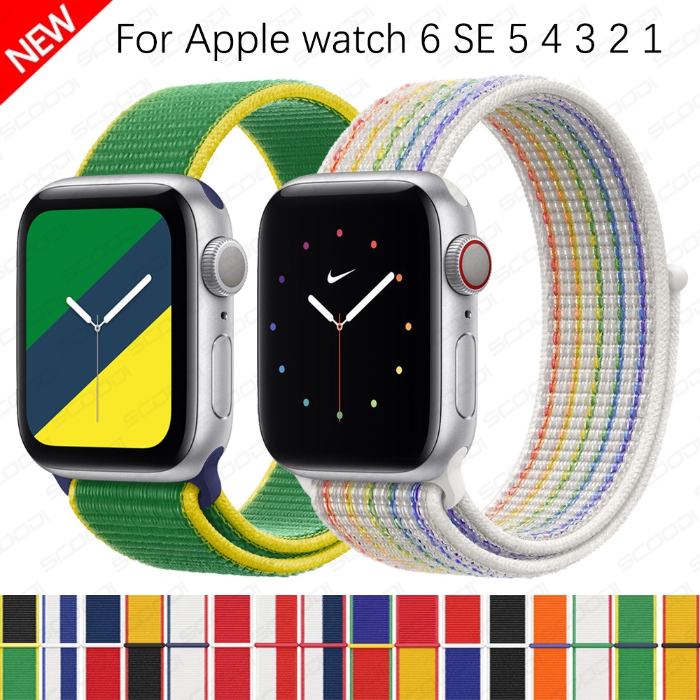 Dây đeo nylon thể thao thích hợp cho đồng hồ Apple Watch 38/40/42/44/45/49mm Iwatch Ultla dòng 8 7 6 Se 5 4 3 2 1