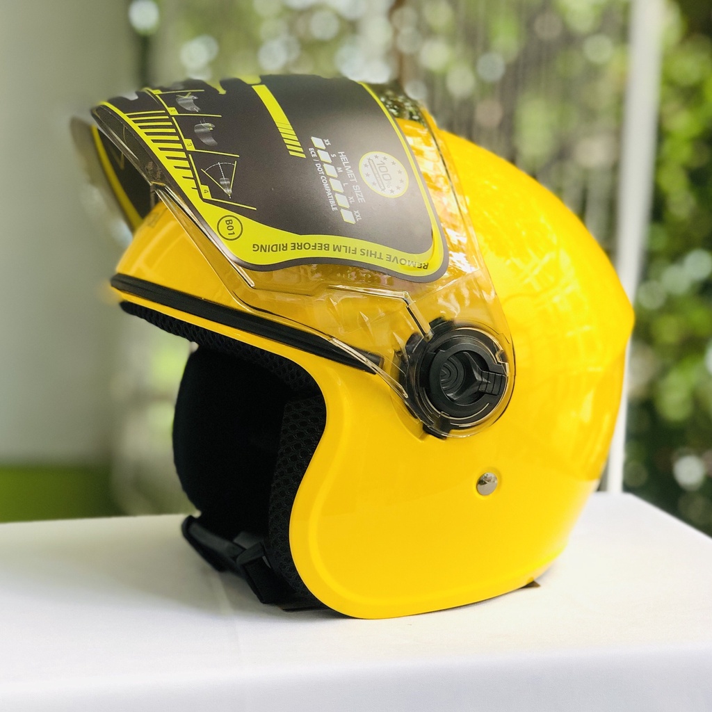 Mũ bảo hiểm 3/4 Royal M270, nón bảo hiểm trẻ em có kính, thông thoáng khí cho vòng đầu từ 47-52cm