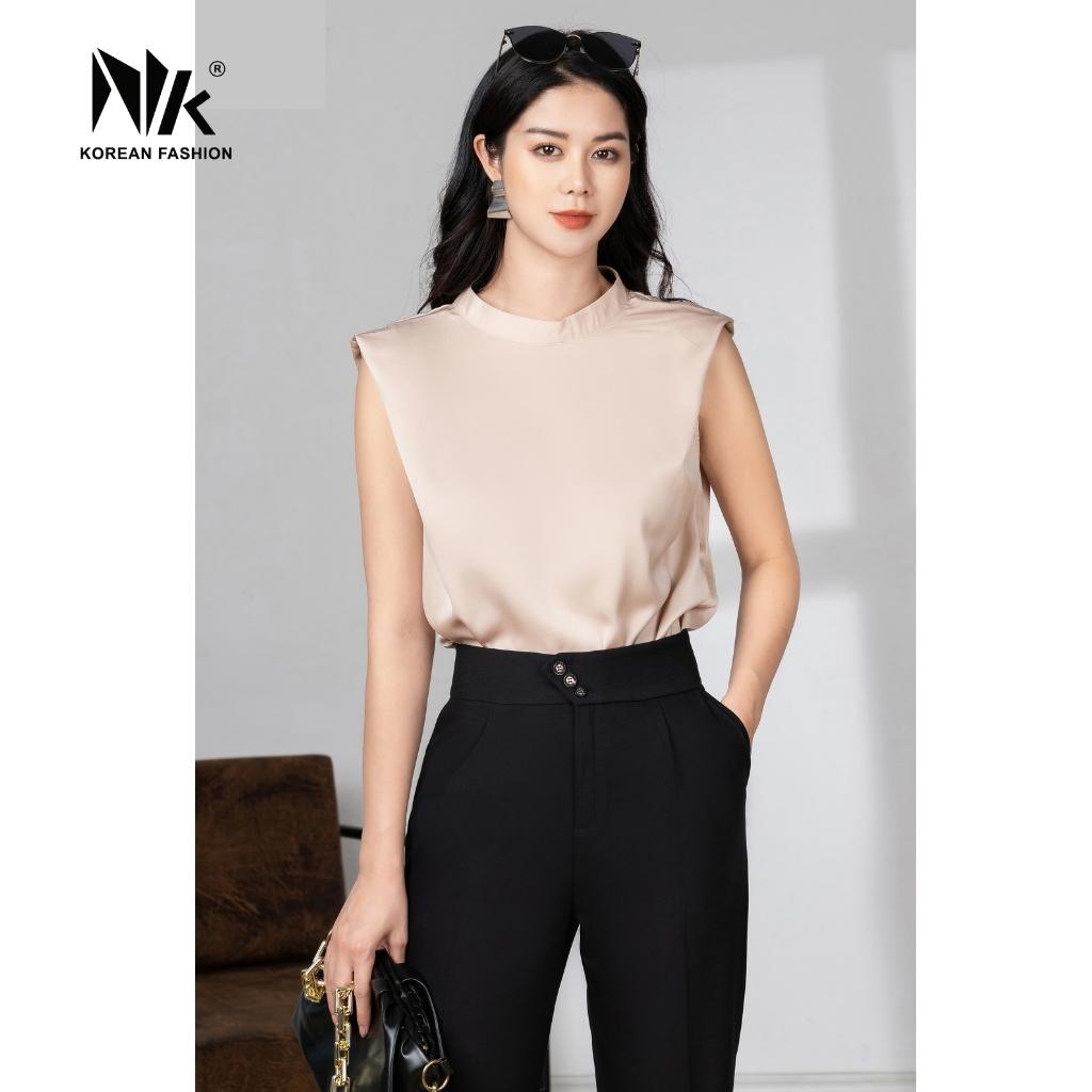 Áo Sơ Mi Suông Sát Nách Nữ NK Fashion Chất Liệu Vải Cao Cấp, Phong Cách Hiện Đại, Nữ Tính NKSM2203010